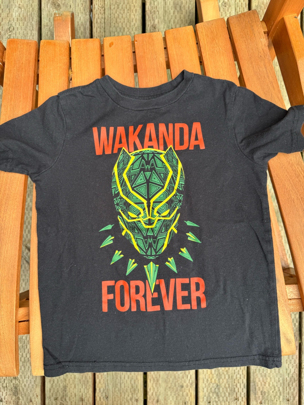Marvel Black Graphic Tee with Red and Orange Accents